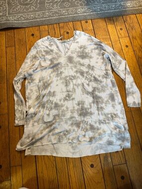 Chance or Fate Gray Tie-Dye Long Sleeve Tee